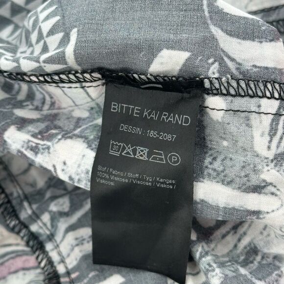 Bitte Kai Rand Printed Dress Tie Waist Button Down With Pockets Size Medium - Picture 7 of 10